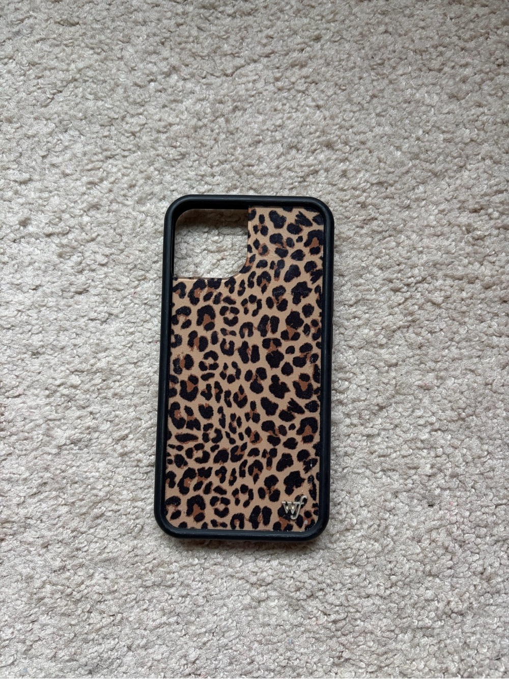 Wildflowers Leopard Print Phone Case - Tan & Black